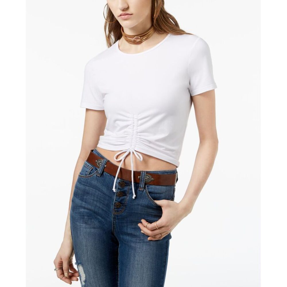 Ultra Flirt By Ikeddi Juniors Ruched Crop Top